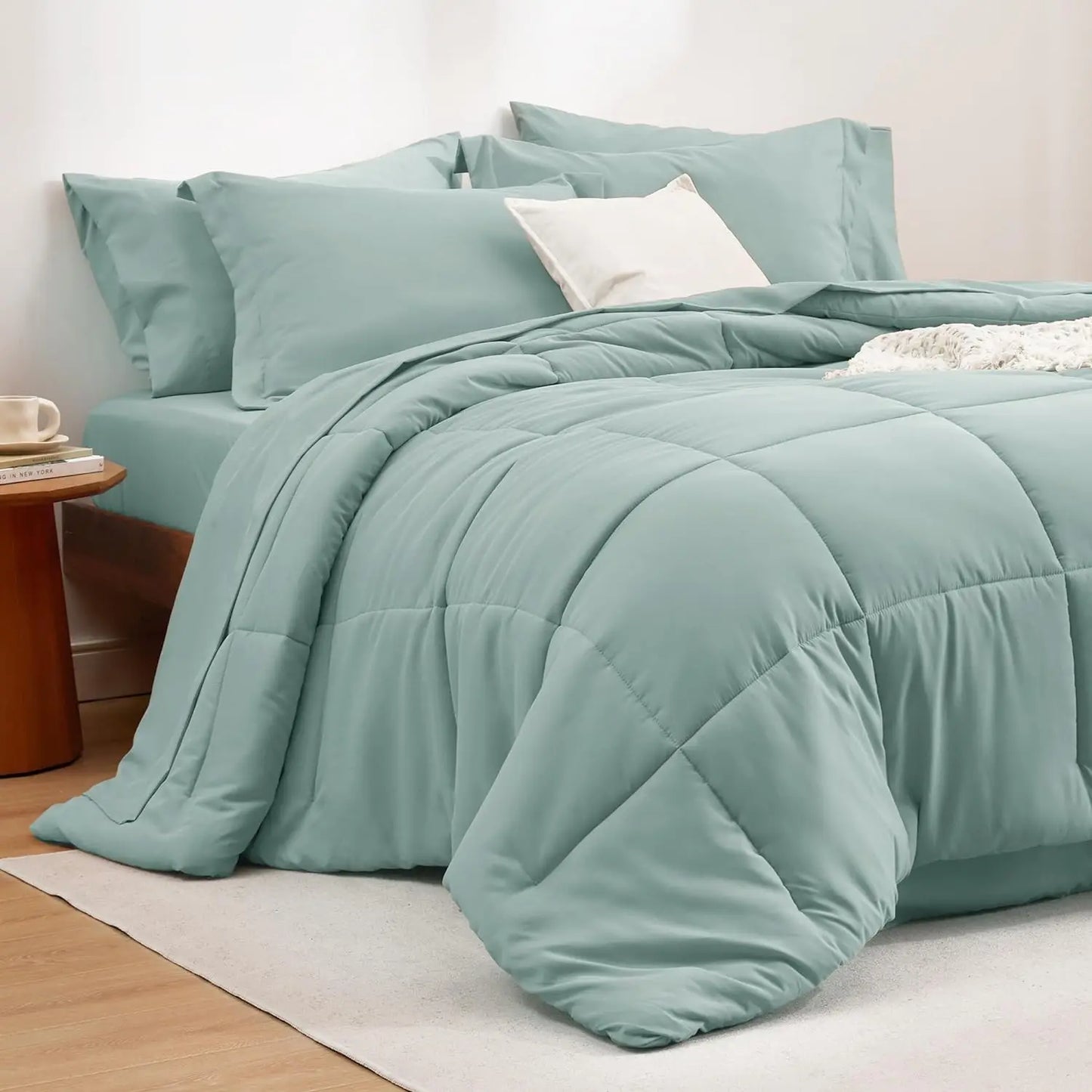 Bedsure Comforter Set - 7 Pieces in a Bag, Comforters, Sheets, Pillowcases & Shams