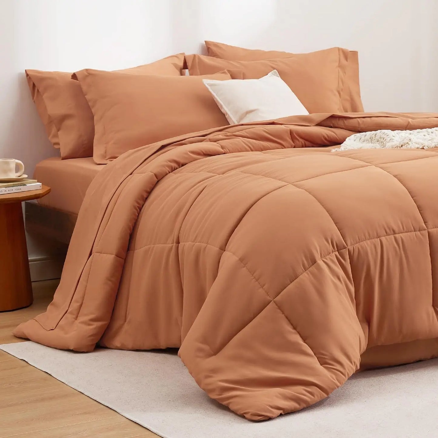 Bedsure Comforter Set - 7 Pieces in a Bag, Comforters, Sheets, Pillowcases & Shams
