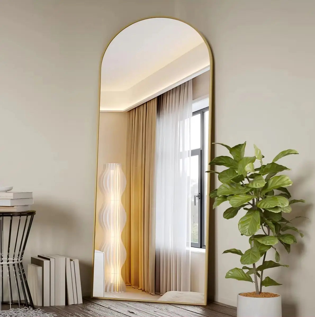 Arched Full Length Mirror, 71"x26" Full Body Floor Mirror Standing Hanging or Leaning Wall