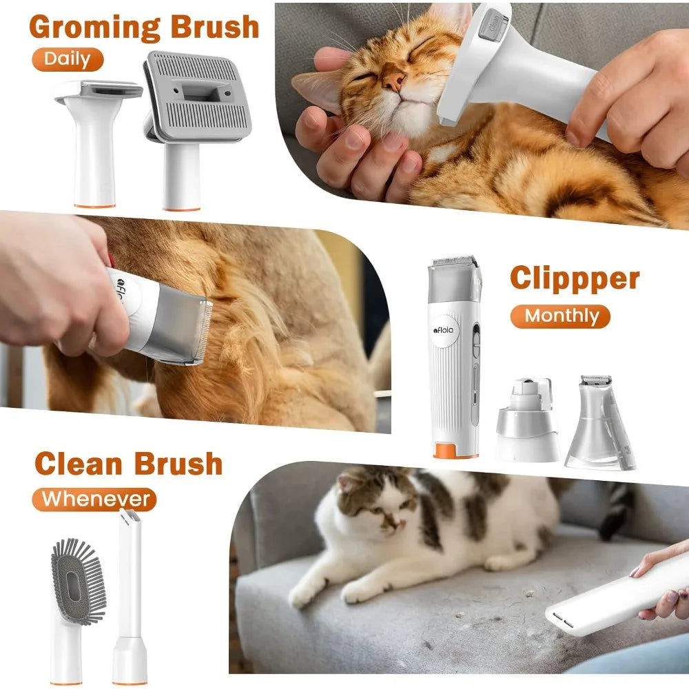 Dog Grooming Kit: Vacuum, Clippers, Nail Trimmer/Grinder, Brush - Good Bargain Finds
