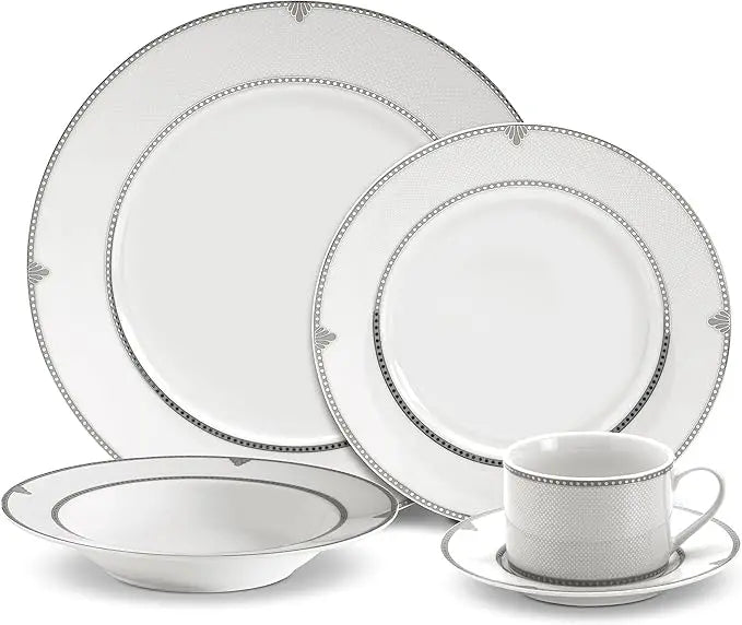 Mikasa 5224232 40-Piece Dinnerware Set, Parchment