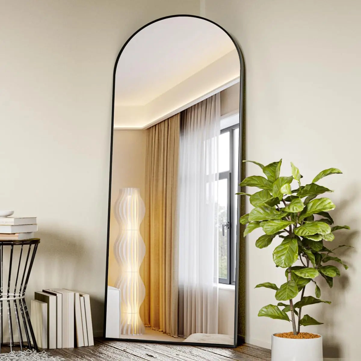 Arched Full Length Mirror, 71"x26" Full Body Floor Mirror Standing Hanging or Leaning Wall