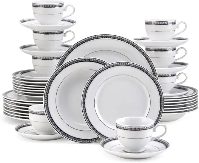 Mikasa 5224232 40-Piece Dinnerware Set, Parchment