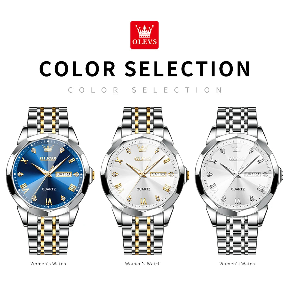 OLEVS Men's Watches,  Waterproof Luminous Stainless Steel - Good Bargain Finds