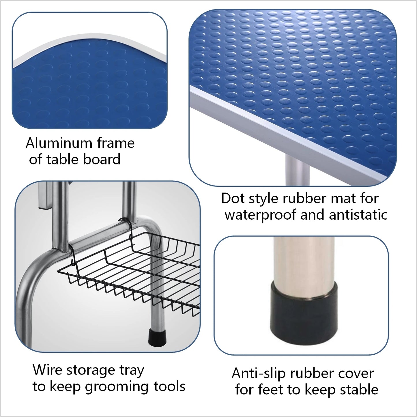 36"/46" Professional Dog/Pet Grooming Table, Adjustable Heavy Duty Portable w/Arm & Noose & Mesh Tray