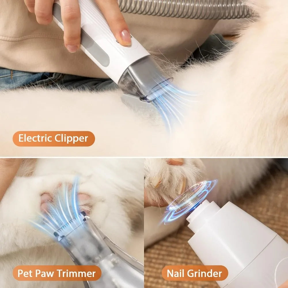 Dog Grooming Kit: Vacuum, Clippers, Nail Trimmer/Grinder, Brush - Good Bargain Finds