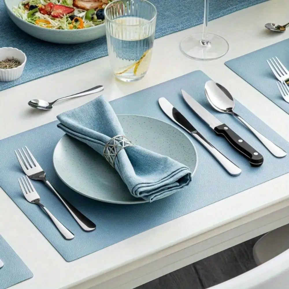 30 Piece Silver Cutlery Set (5 Sets) Stainless Steel Flat Cutlery Set