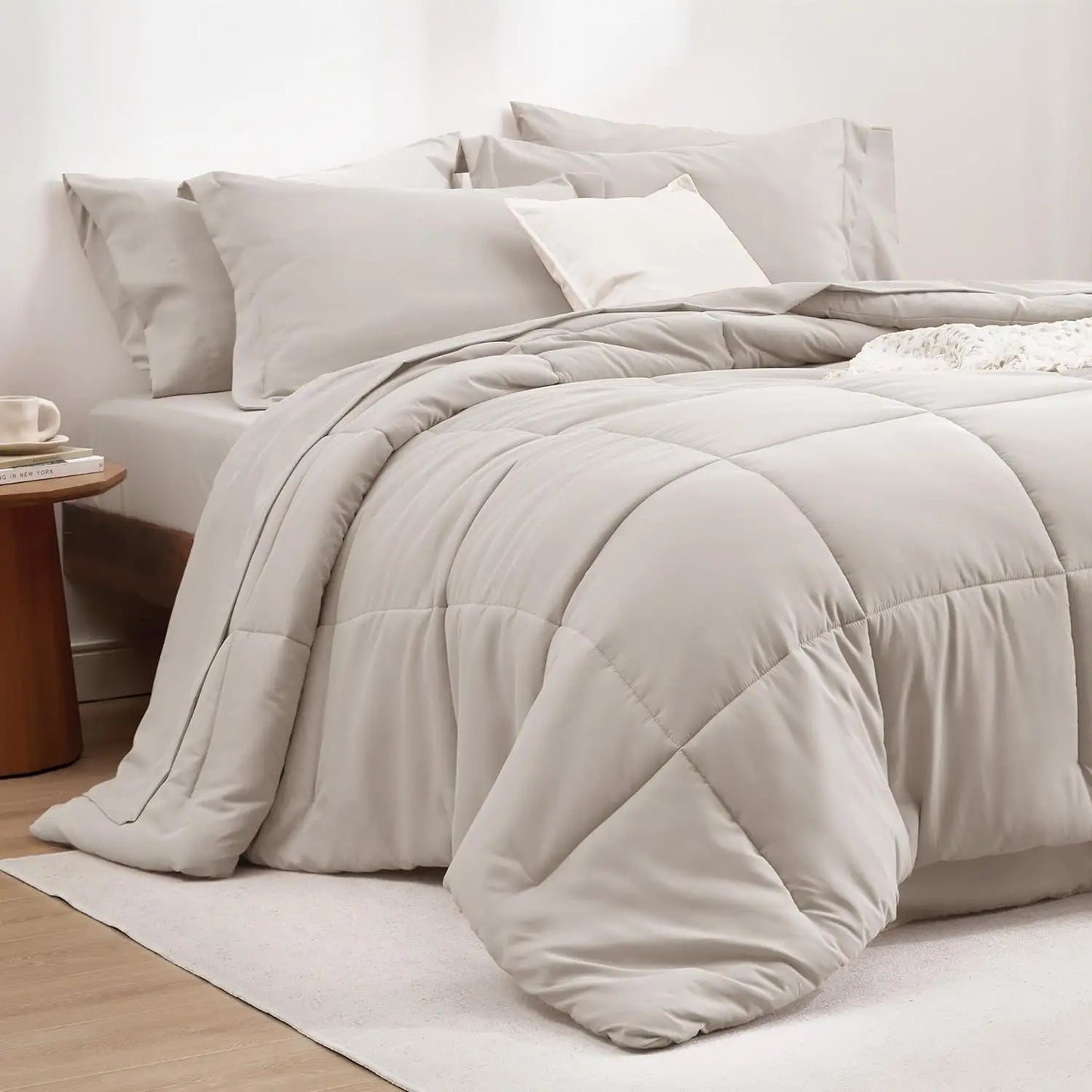 Bedsure Comforter Set - 7 Pieces in a Bag, Comforters, Sheets, Pillowcases & Shams