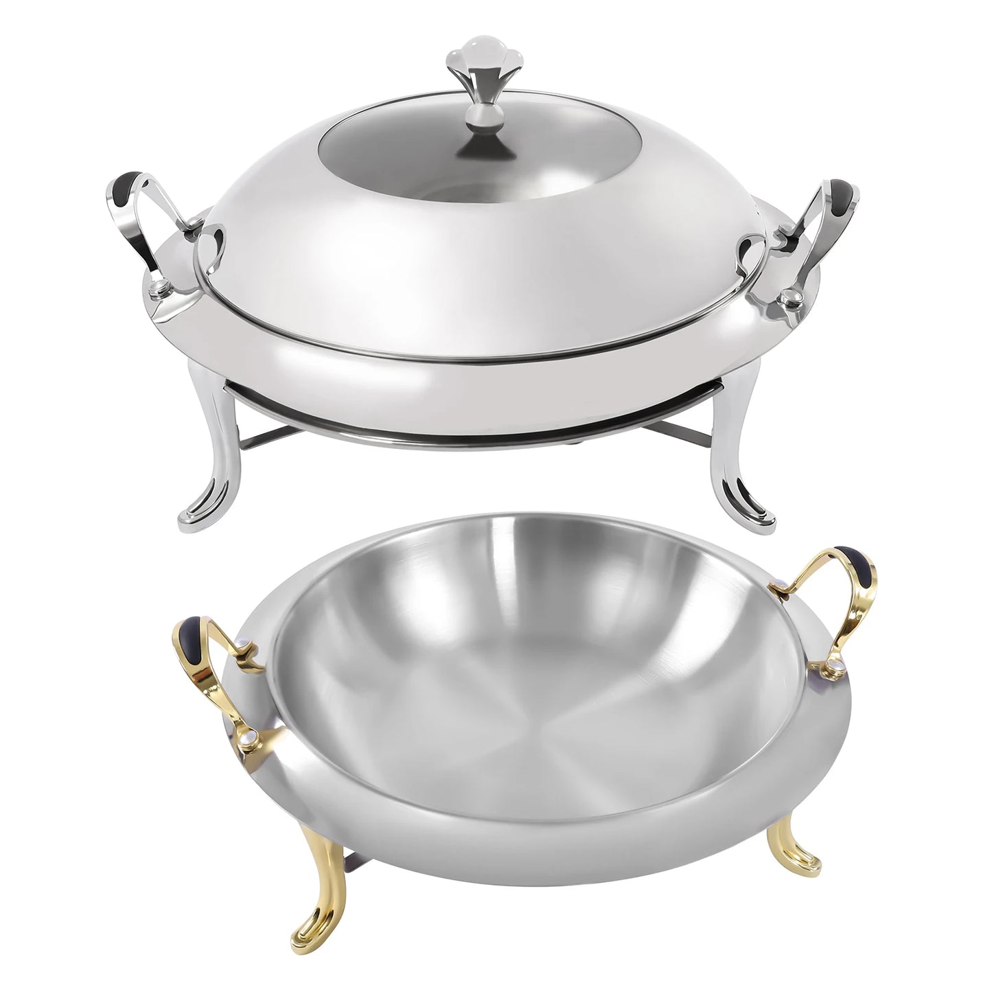 Chafing Dish Set Stainless Steel Chafer Square Buffet Food Warmer Container 3L