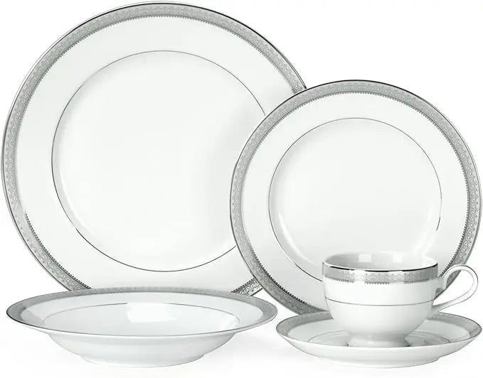 Mikasa 5224232 40-Piece Dinnerware Set, Parchment
