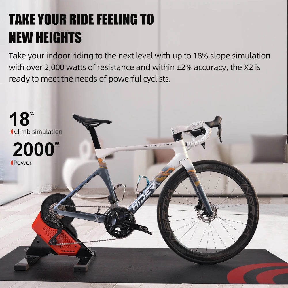 X2 Smart Bike MTB Road home trainer, Built-in Power Meter Compatible