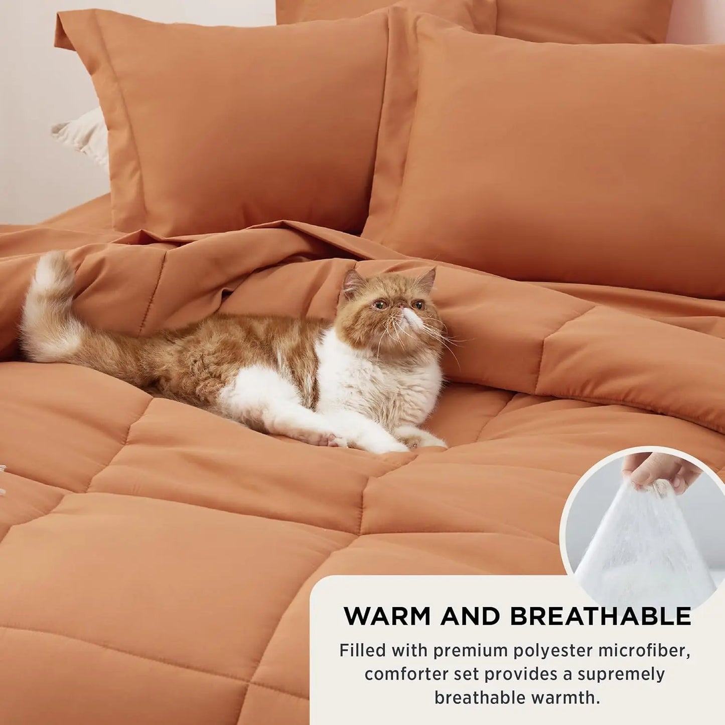 Bedsure Comforter Set - 7 Pieces in a Bag, Comforters, Sheets, Pillowcases & Shams