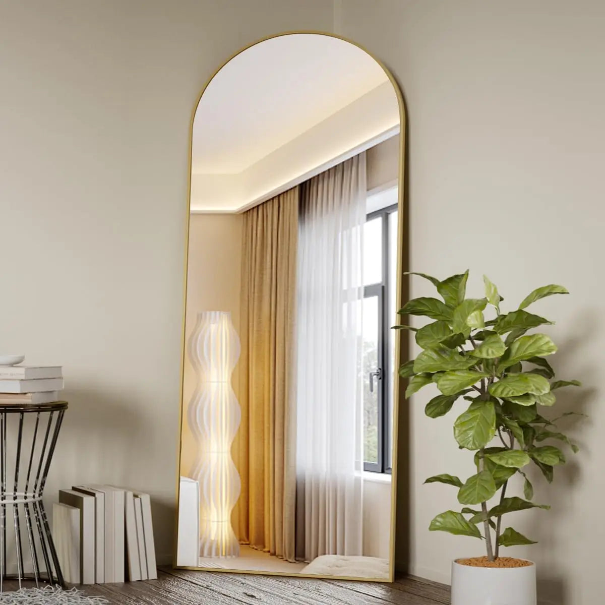 Arched Full Length Mirror, 71"x26" Full Body Floor Mirror Standing Hanging or Leaning Wall