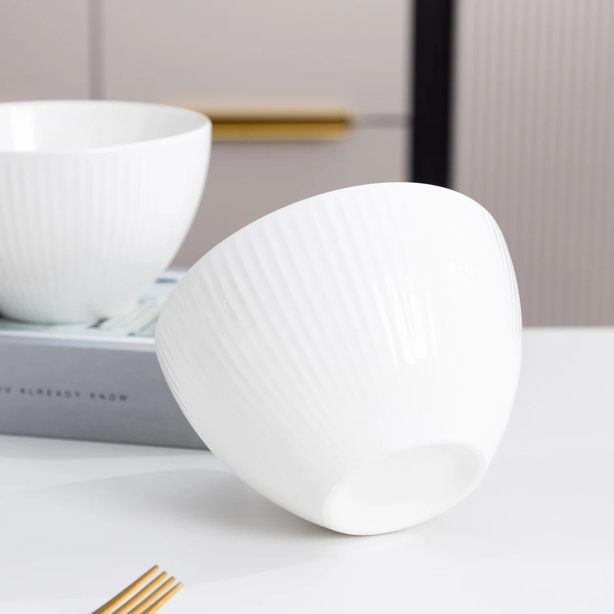 QOMO 16/24/36/48 Piece White Porcelain Dinnerware Set with Dessert Plate,Dinner Plate,Cup,Bowl Tableware Set