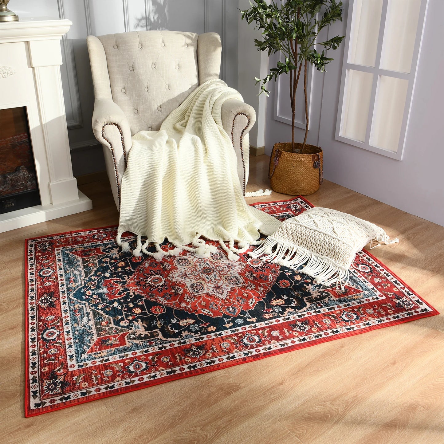 Turkish Persian Rug for Living Room Bedside Bedroom