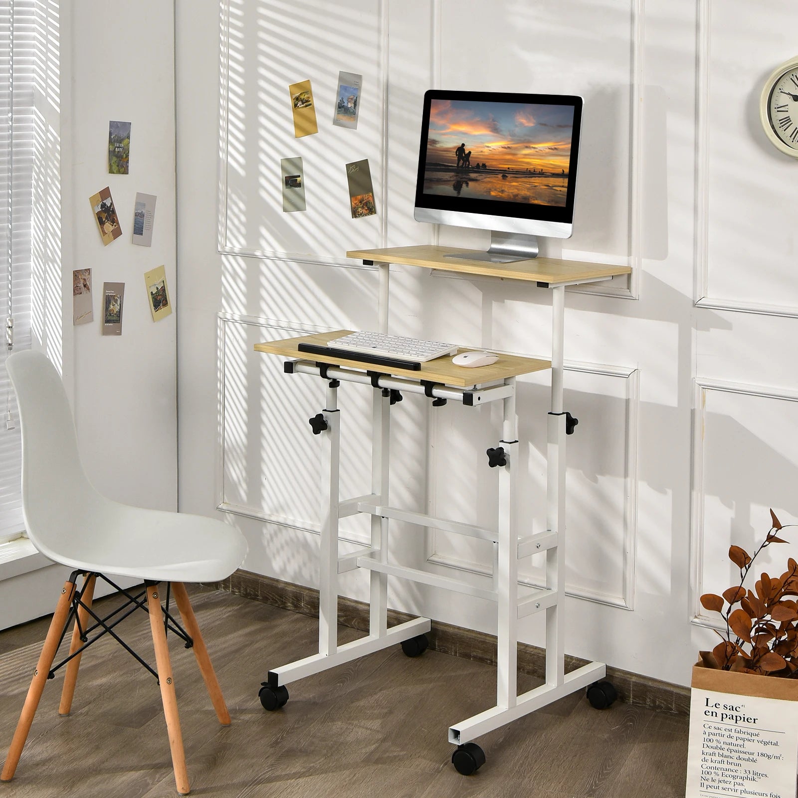 Standing Desk Rolling Adjustable Laptop Cart - Good Bargain Finds