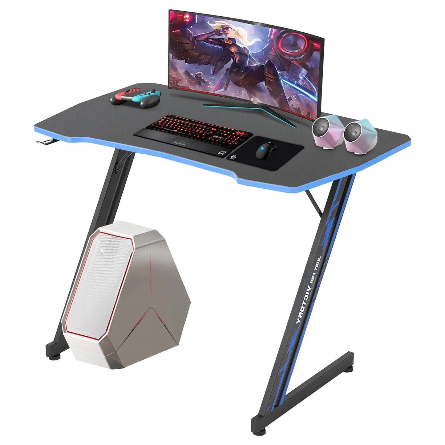 39.4" Gaming Desk , Blue - Good Bargain Finds