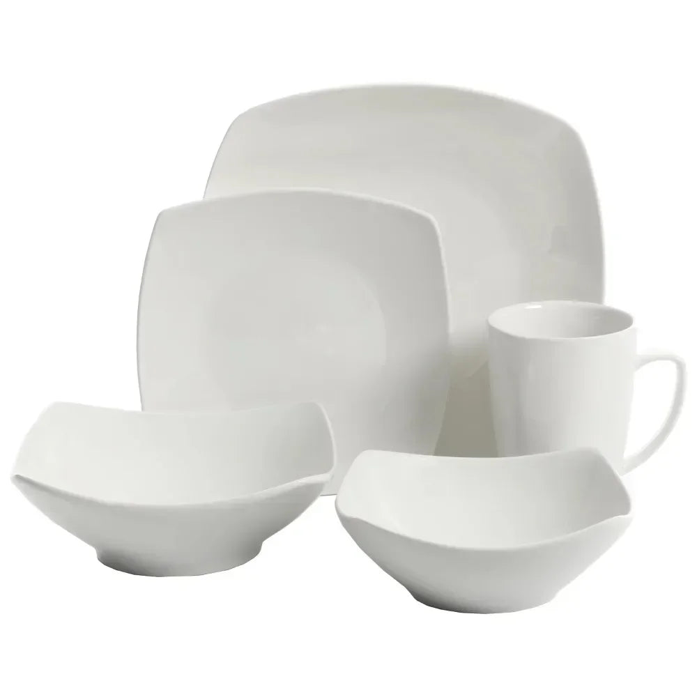 Square 40-Piece Dinnerware Set (Bowls and Plates) - Good Bargain Finds