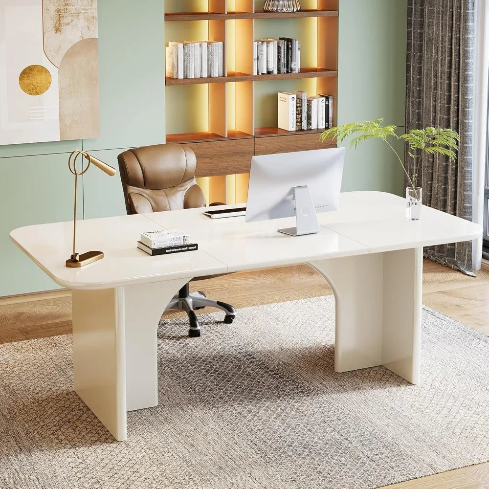 Modern Home Office Computer Desk for 1-2 Person,  62.99"