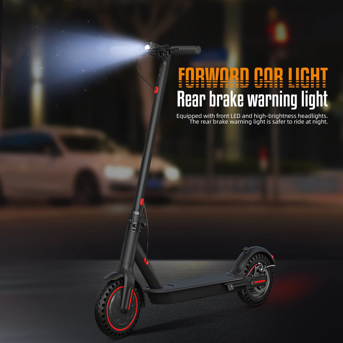 350W Foldable Electric Scooter for Adults Teens,Explosion-proof Tires,Dual Brake System Lightweight High Quality E-scooter