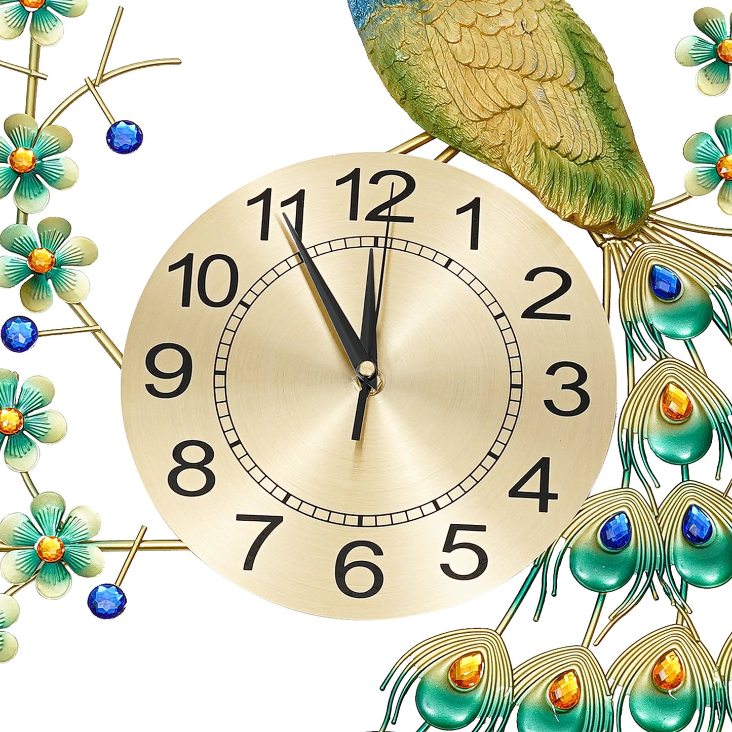 Peacock Wall Clock 75*65cm Exquisite Retro Decorations, Special Gift