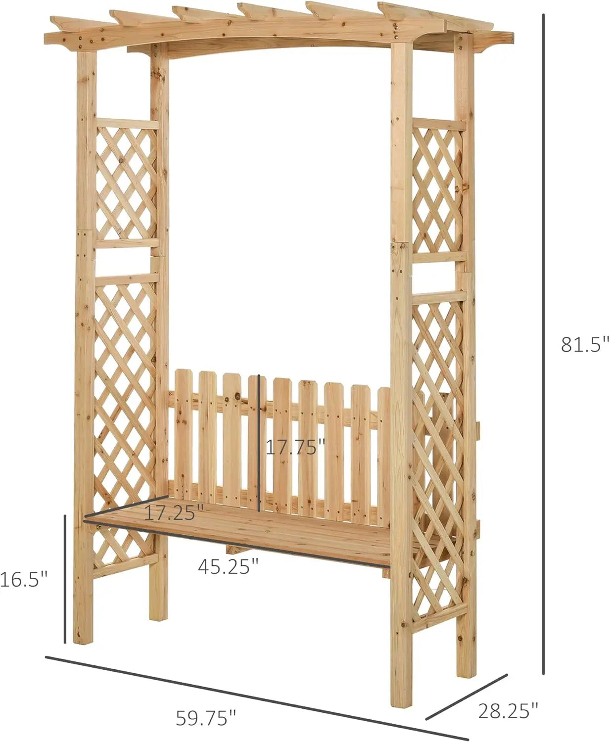 Wooden Garden Arbor, Climbing Plants with Garden Bench - Good Bargain Finds