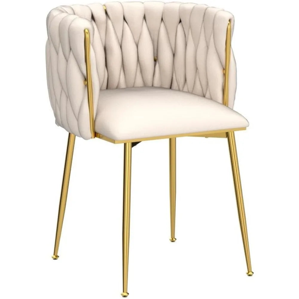 Velvet Dining Accent Chairs , 4,/Set Gold Metal Legs - Good Bargain Finds