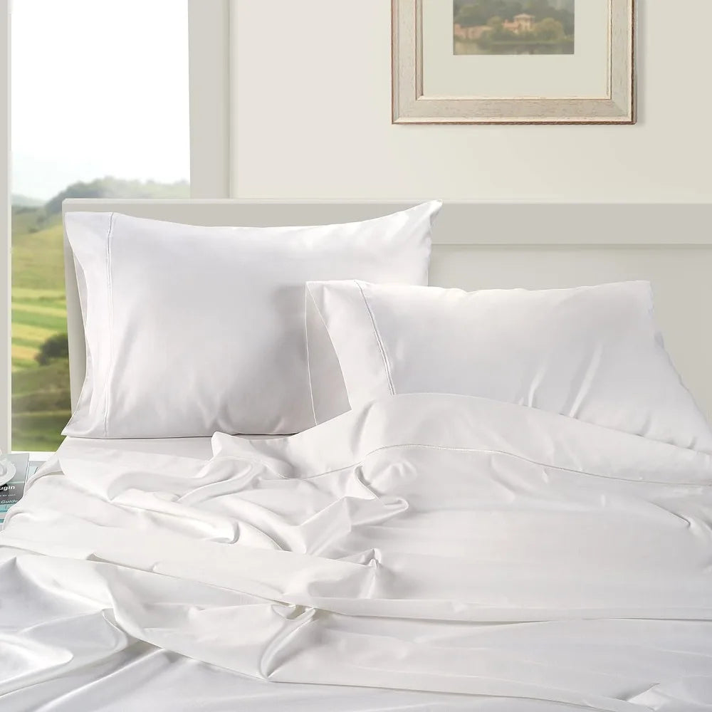 Smooth Sateen Weave King Sheets, 4Pc