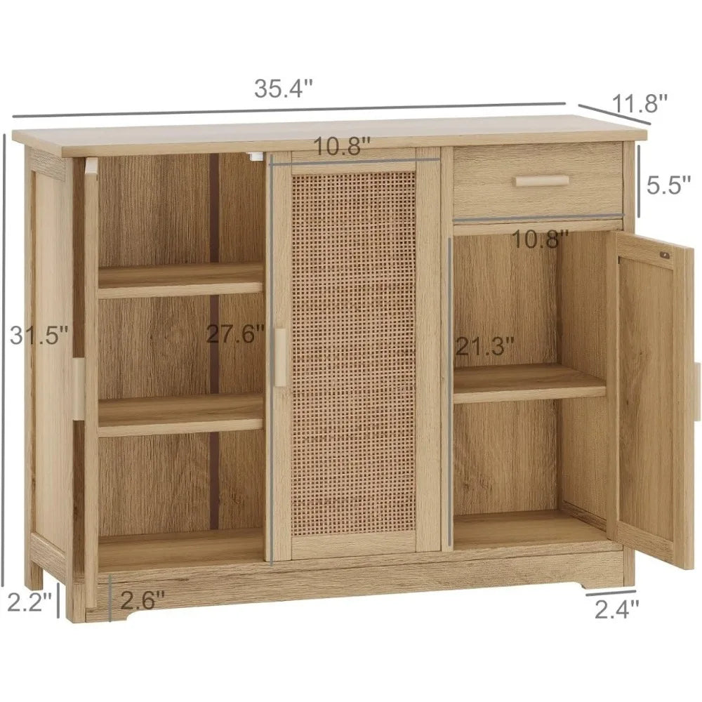 Storage Cabinet with Doors, Modern, Free Standing