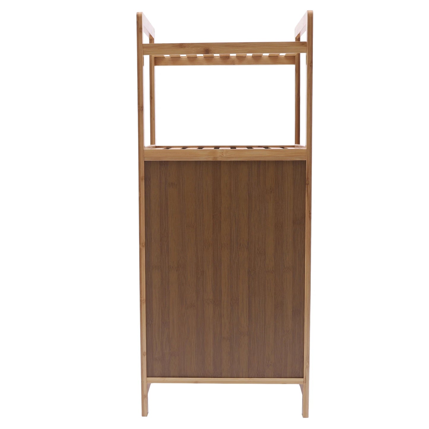 Bamboo Laundry Basket, with Laundry Shelves