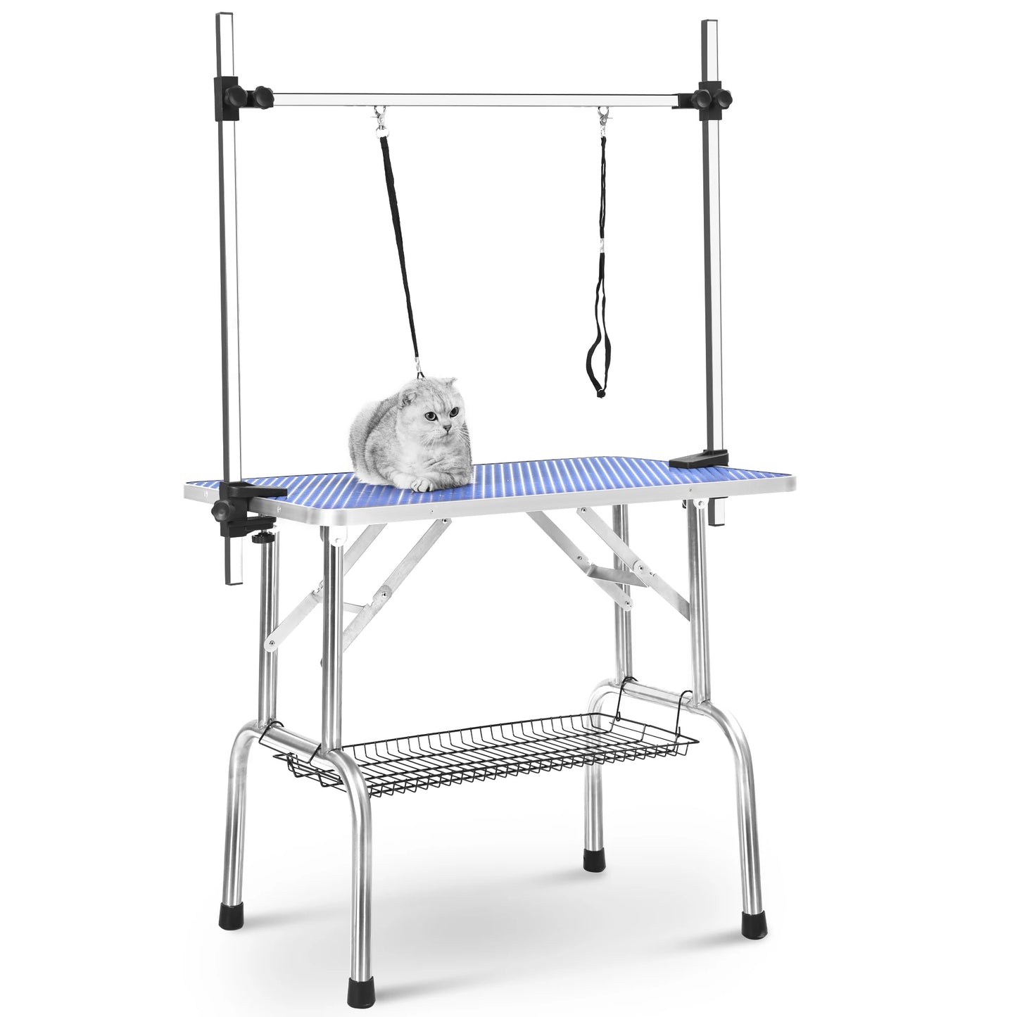 36"/46" Professional Dog/Pet Grooming Table, Adjustable Heavy Duty Portable w/Arm & Noose & Mesh Tray