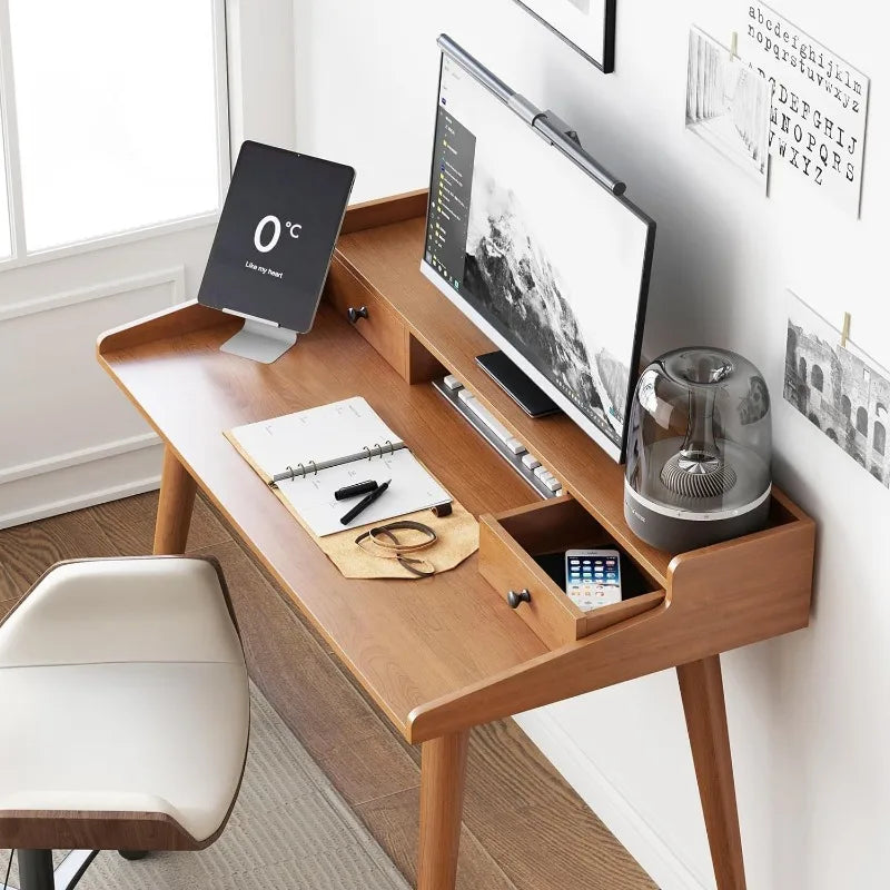 Desk, 43" Wood, Computer/Laptop Desk, Monitor Stand