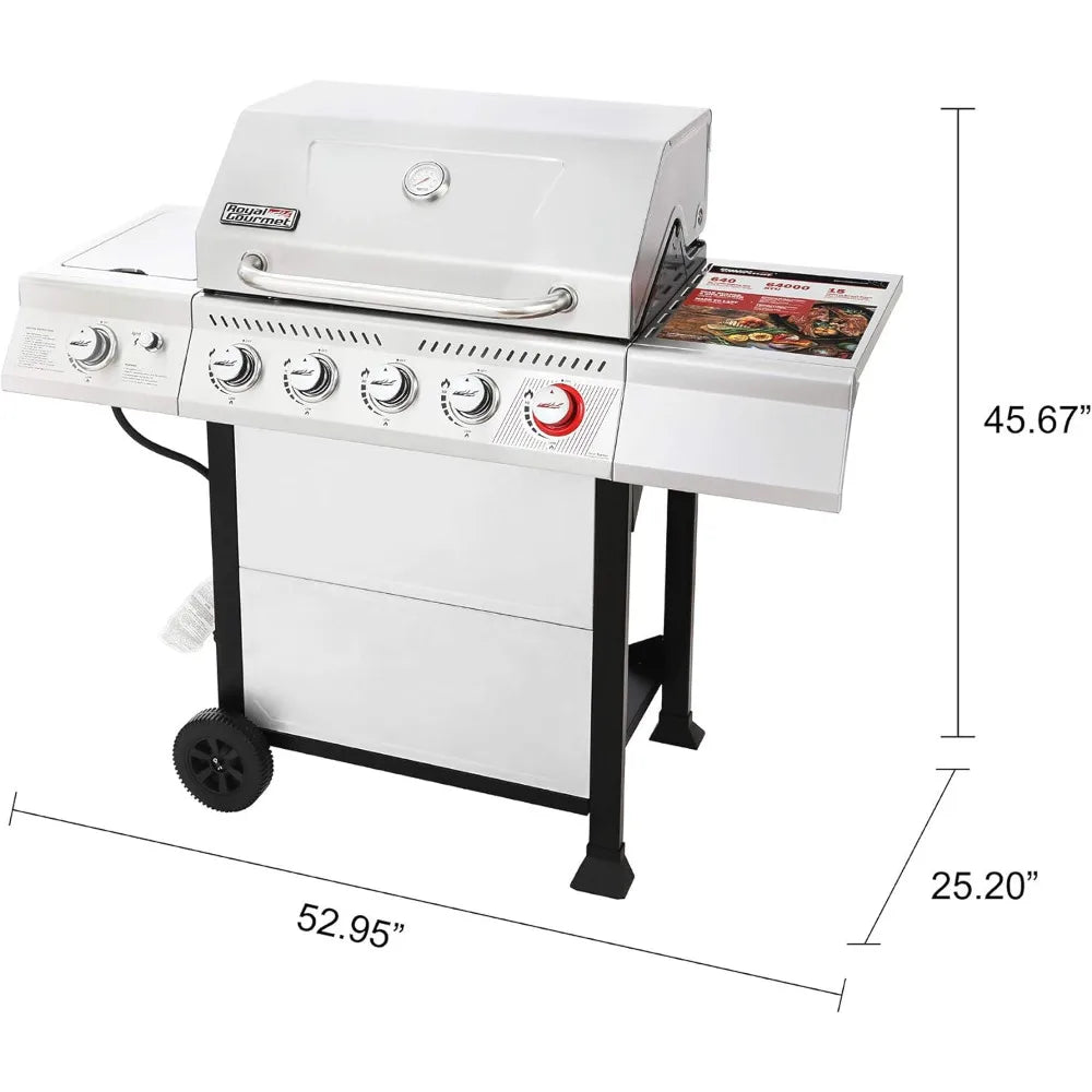 5-Burner BBQ Propane Grill, Stainless Steel - Good Bargain Finds