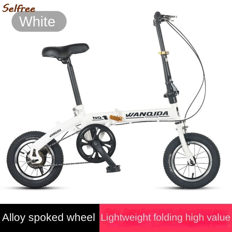 Small Wheel 12 Inch Men's/Women's Folding Bike, Lightweight Portable