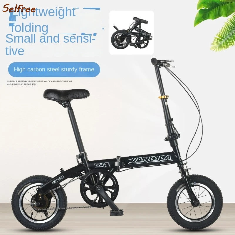 Small Wheel 12 Inch Men's/Women's Folding Bike, Lightweight Portable