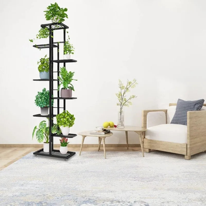 Metal 8 Tier Tall Plant Stand, Balcony Garden - Good Bargain Finds