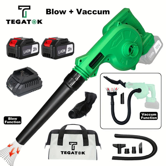 Cordless Leaf Blower/Vacuum, 2 in 1 20V Cordless Leaf Blower, 4.0AH Battery, Fast Charger, 150CFM Lightweight Mi