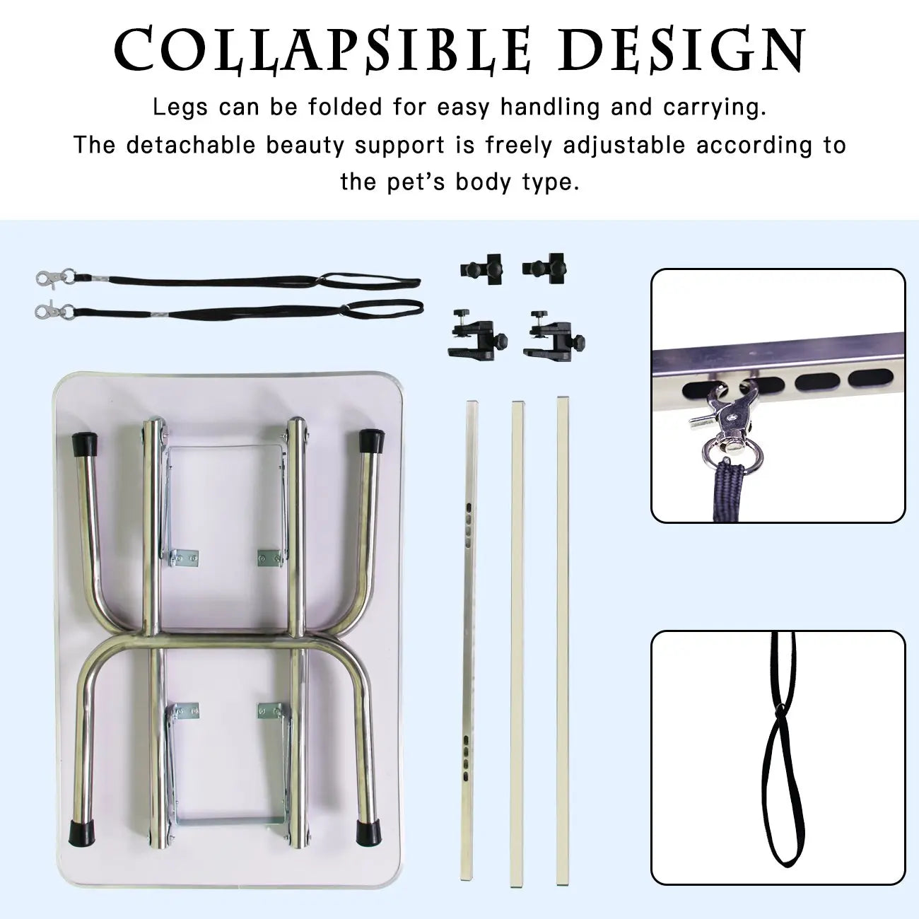 36"/46" Professional Dog/Pet Grooming Table, Adjustable Heavy Duty Portable w/Arm & Noose & Mesh Tray