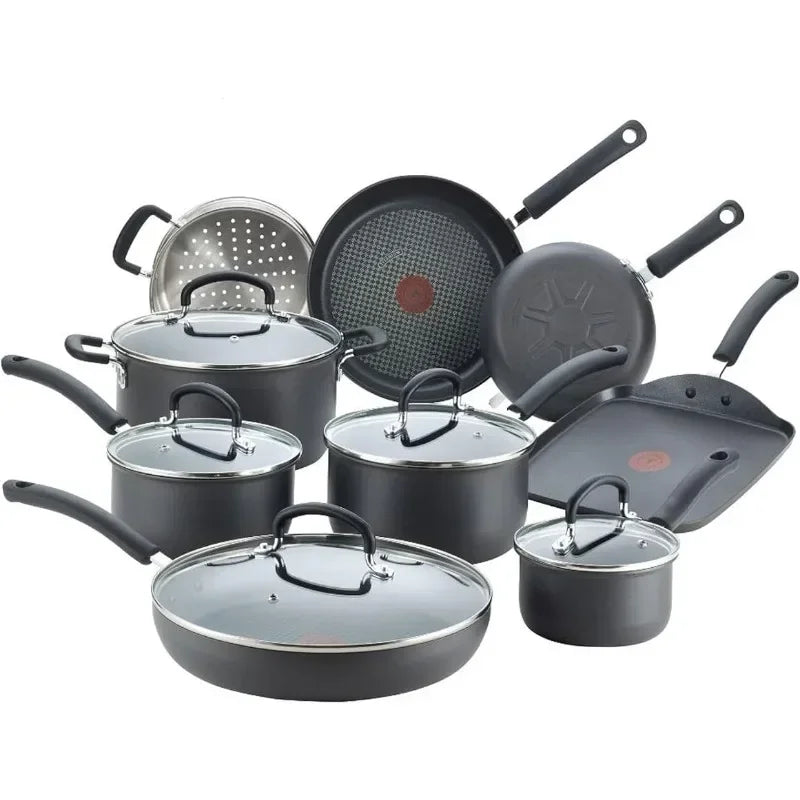 Hard Anodized Non-stick Cookware Set, 14 POTS/Pans - Good Bargain Finds