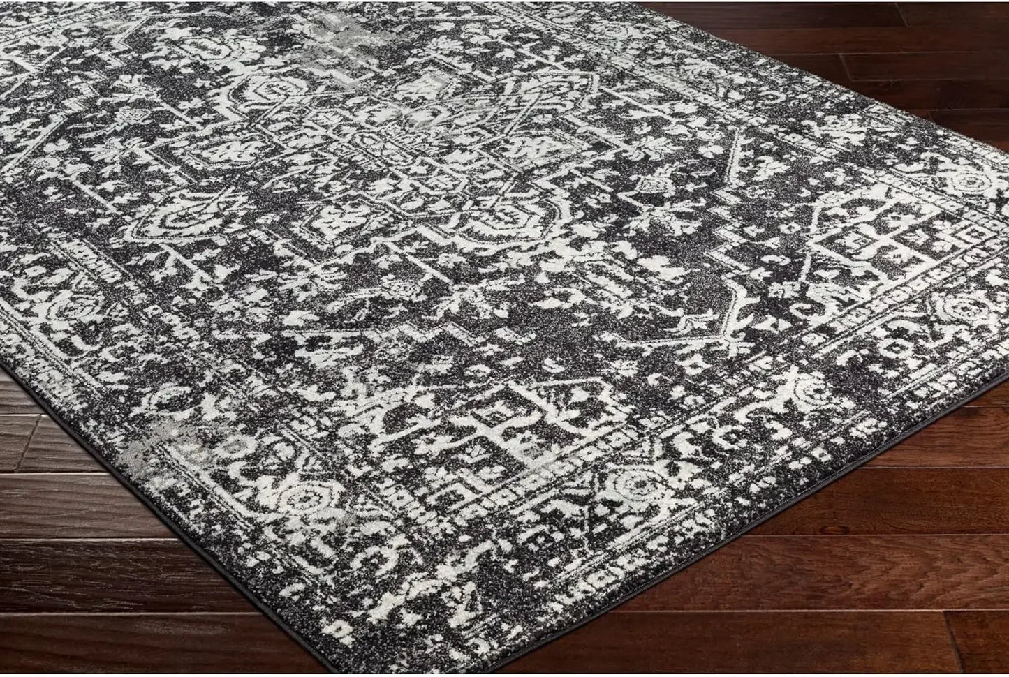 Artistic Weavers Janine Vintage Medallion Area Rug,9' x 12'6",Black