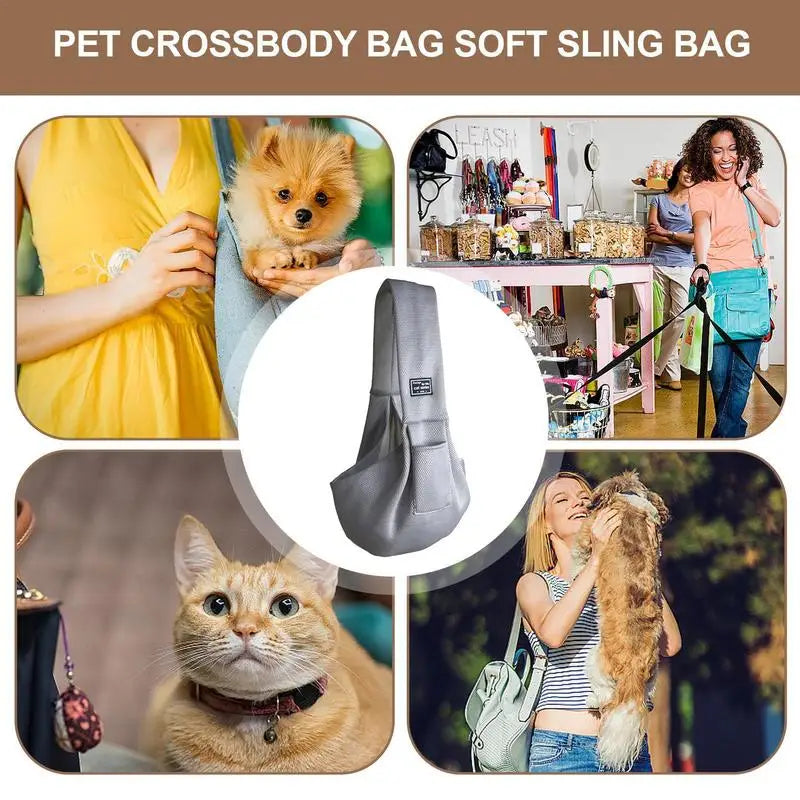 Cat Sling Chest Travel Pet Carrying Bag, Breathable, Small Dogs /Cats