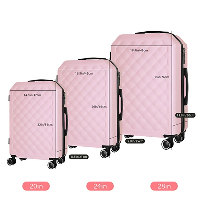 3-piece Set Carry Luggage, Girl Pink - Good Bargain Finds