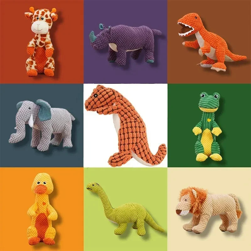 Squeaky Pet Toys ,Plush Puppy Big Dog Chew Toys Animals Shapes