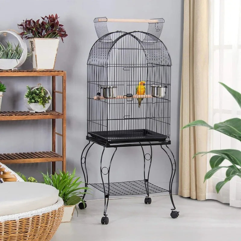 59-Inch Rolling Open Top Bird Cage - Good Bargain Finds