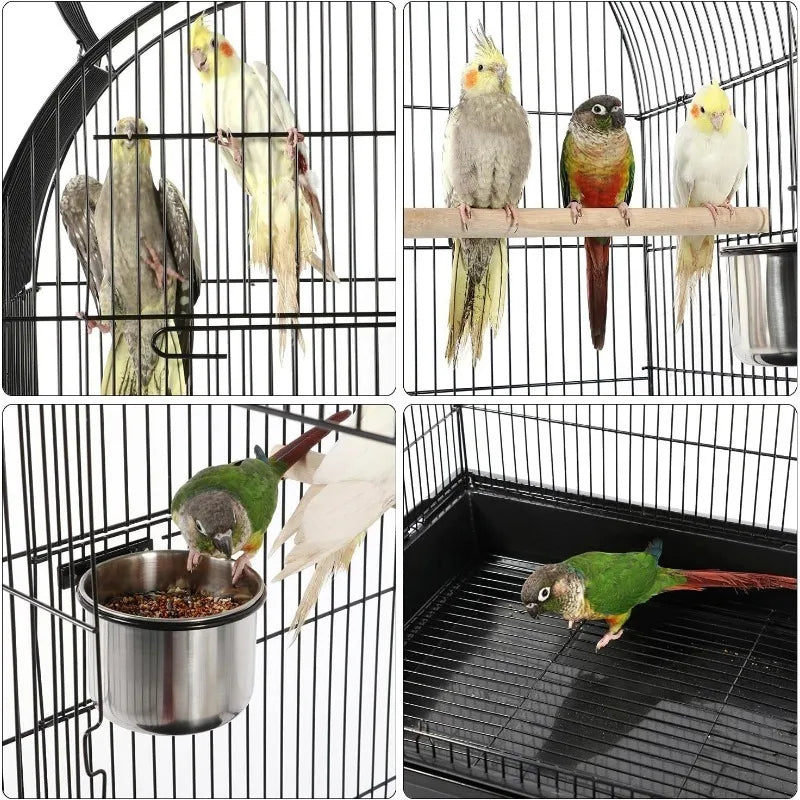 59-Inch Rolling Open Top Bird Cage - Good Bargain Finds