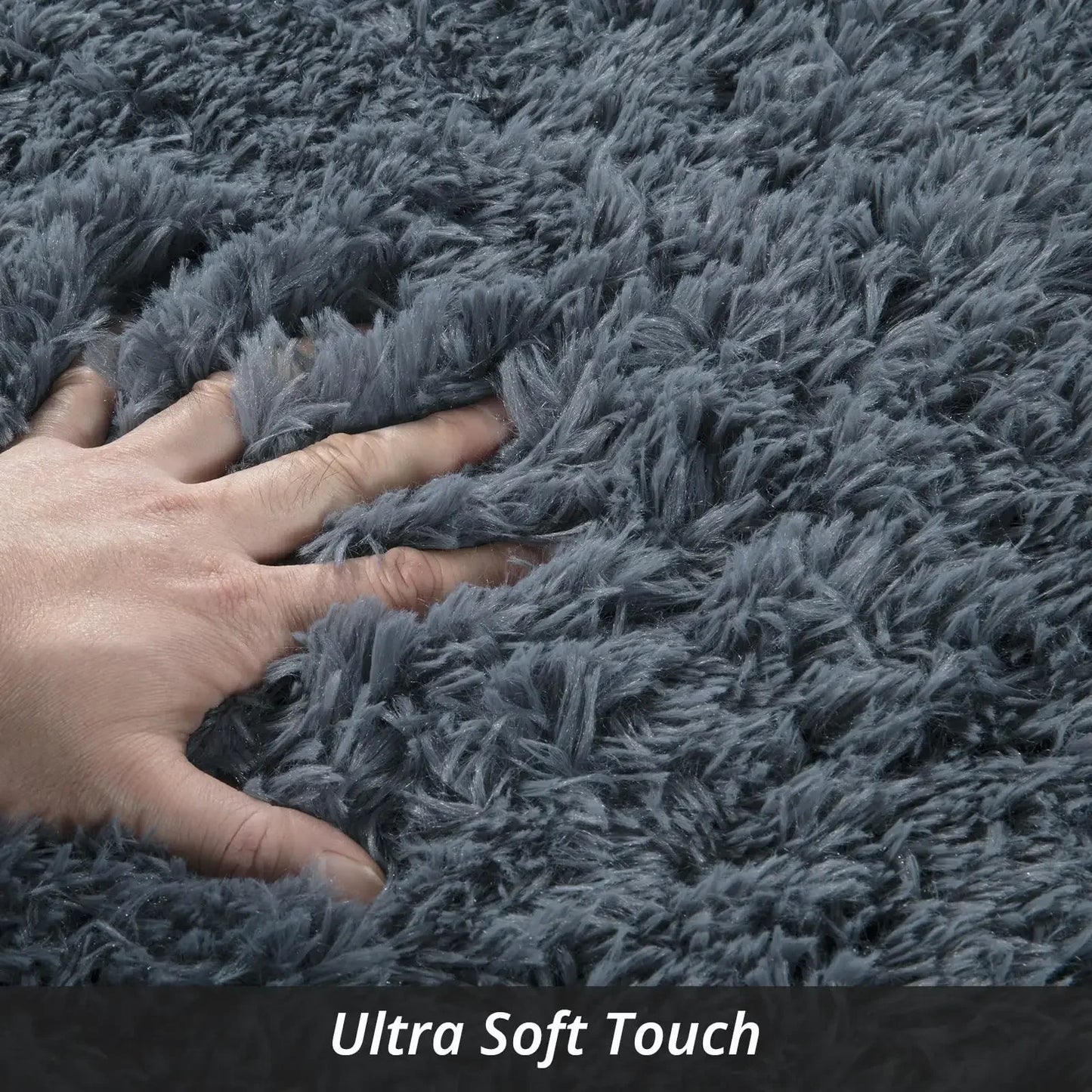 10x14 Feet, Ultra Fuzzy Large Plush Faux Fur Carpet, Non-Skid