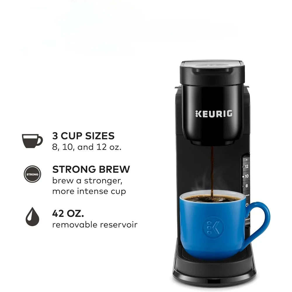 Single Serve K-Cup Pod Coffee Brewer Espresso Coffee Maker Black 12.8” L X 5.1” W X 12.6” H Machine Electric Kitchen Appliances