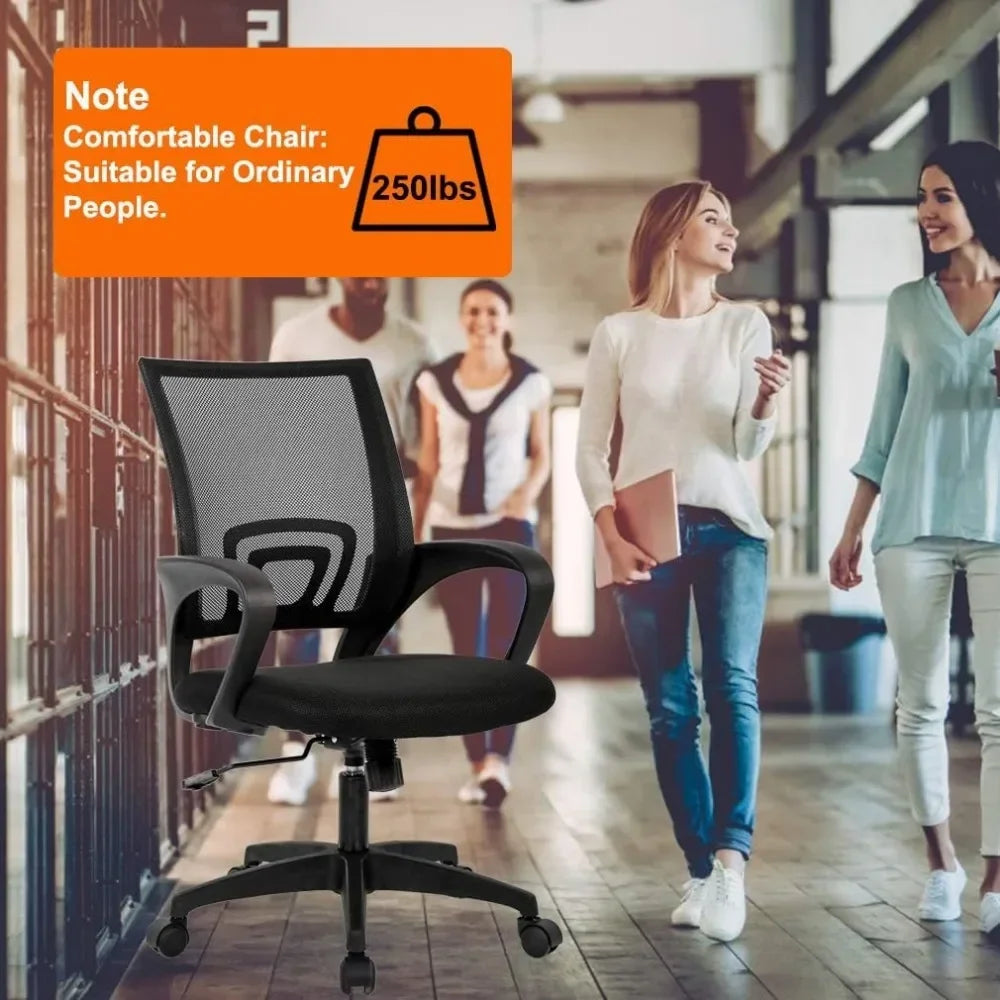 Ergonomic  Mesh Computer Chair, Lumbar Support,  Armrest, Rolling Swivel, Adjustable