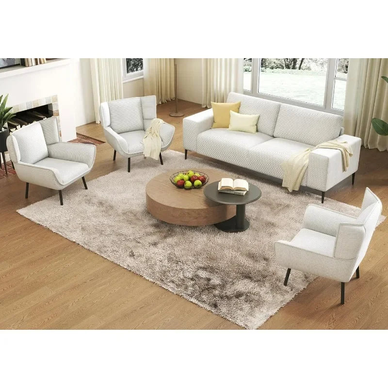 89 Inch Sofa, Oversized Sofa-Modern, Corduroy, 3 Seater Sectional Sofa