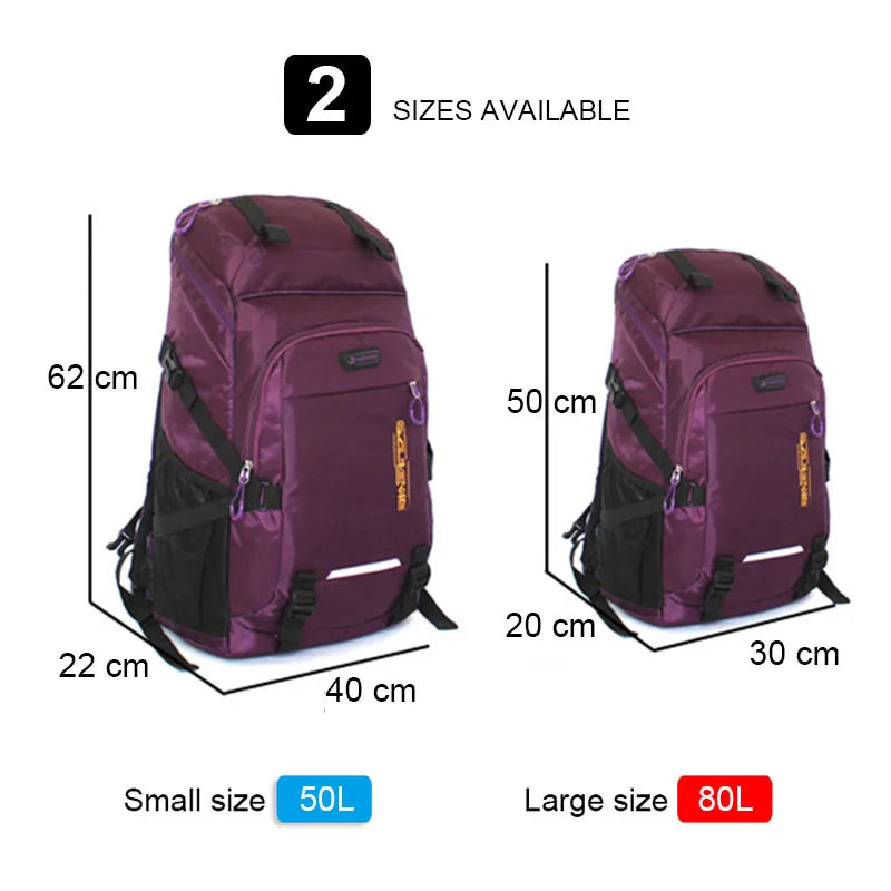 Men's Women's Travel Luggage, Climbing, Camping Hiking Backpacks